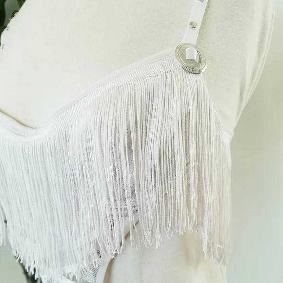 Victoria's Secret Vintage Sexy Little Things Cowgirl Bodysuit Lingerie Fringe - Picture 9 of 16